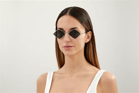 Saint Laurent SL302 001 Silver LISA Square Sunglasses Lens 